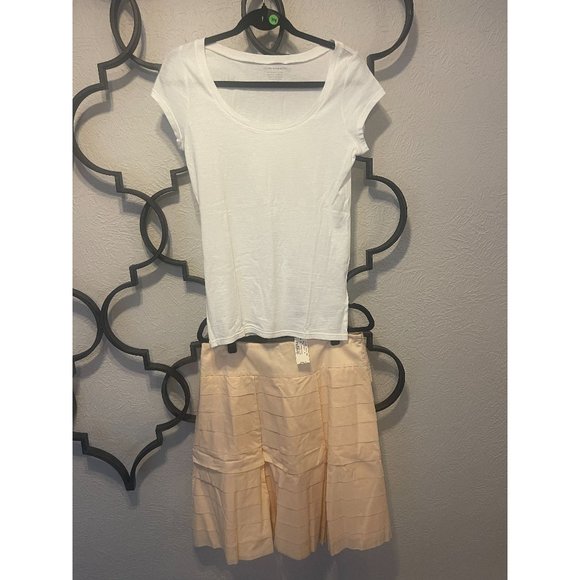 NWT Club Monaco Blush Rose Marisa Skirt with White Shirt Size 8 - Picture 1 of 7